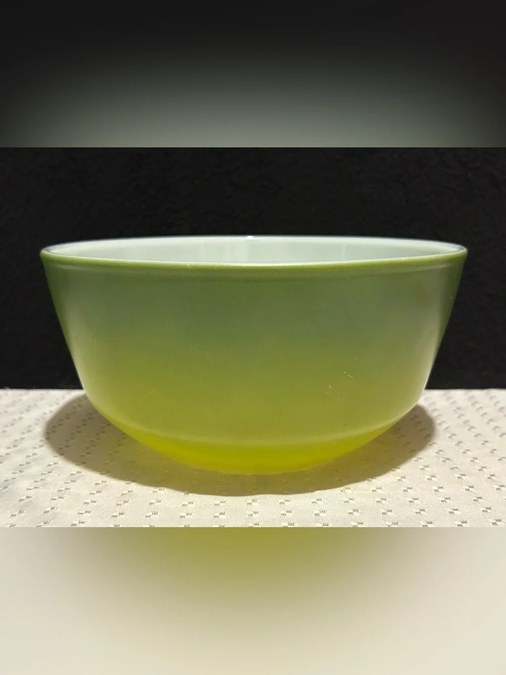 Vintage Anchor Hocking Fire King Avocado Swirl Mixing Bowl Retro Kitchenware